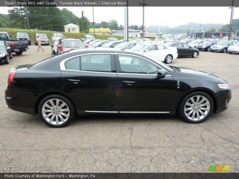 Tuxedo Black Metallic / Charcoal Black 2009 Lincoln MKS AWD Sedan