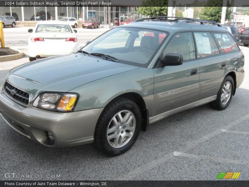 Seamist Green Pearl / Beige 2004 Subaru Outback Wagon