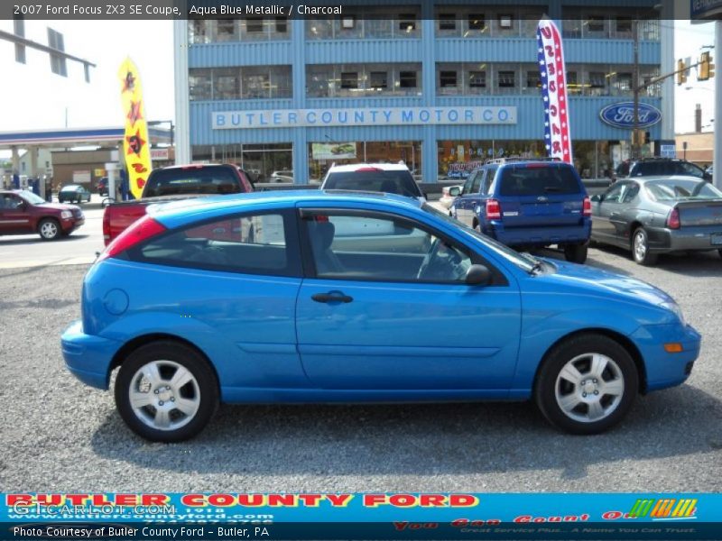 Aqua Blue Metallic / Charcoal 2007 Ford Focus ZX3 SE Coupe