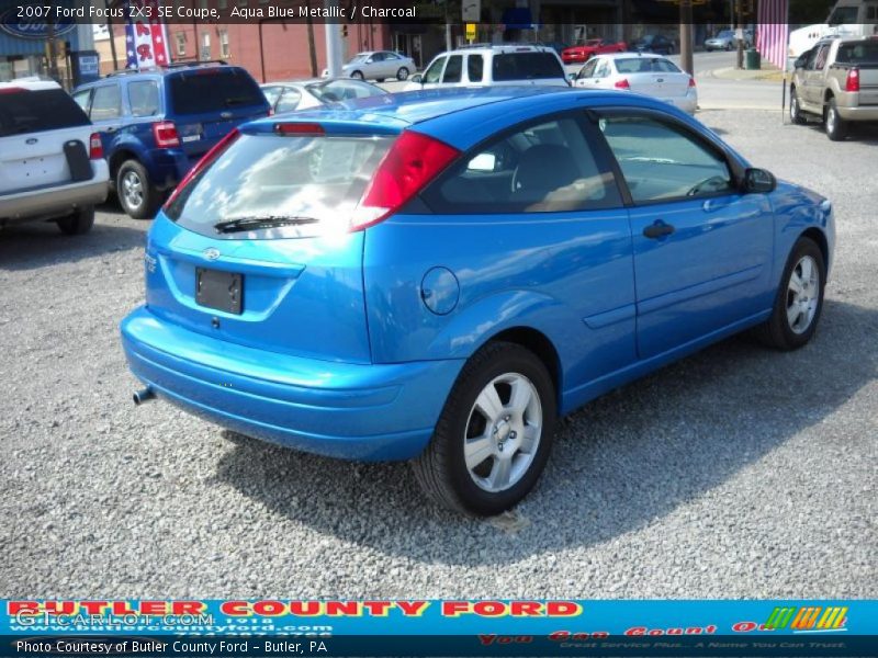 Aqua Blue Metallic / Charcoal 2007 Ford Focus ZX3 SE Coupe