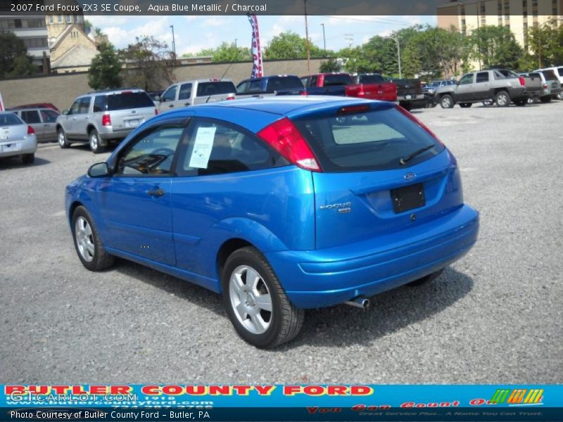 Aqua Blue Metallic / Charcoal 2007 Ford Focus ZX3 SE Coupe