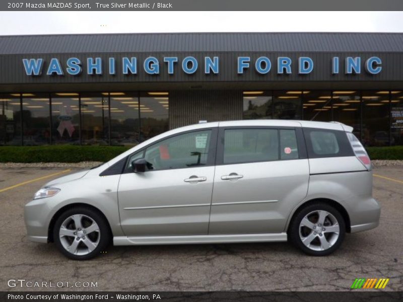 True Silver Metallic / Black 2007 Mazda MAZDA5 Sport