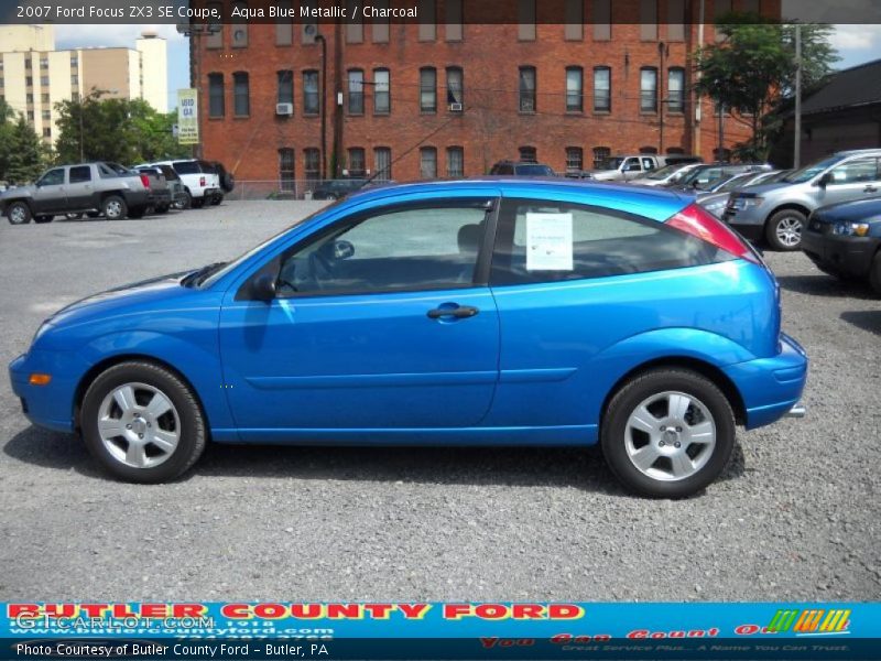 Aqua Blue Metallic / Charcoal 2007 Ford Focus ZX3 SE Coupe