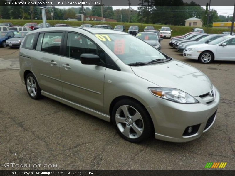 True Silver Metallic / Black 2007 Mazda MAZDA5 Sport