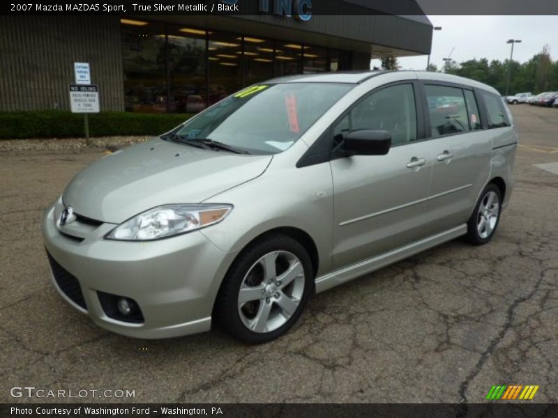 True Silver Metallic / Black 2007 Mazda MAZDA5 Sport