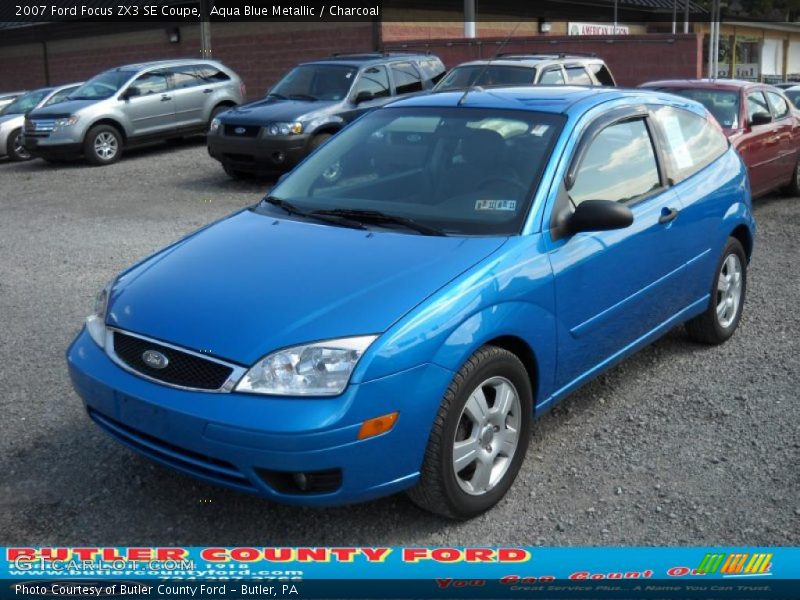 Aqua Blue Metallic / Charcoal 2007 Ford Focus ZX3 SE Coupe