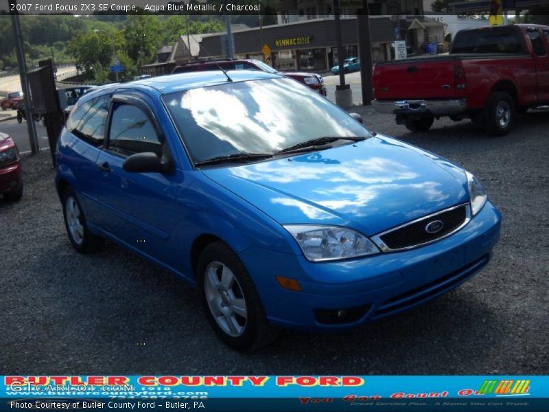 Aqua Blue Metallic / Charcoal 2007 Ford Focus ZX3 SE Coupe