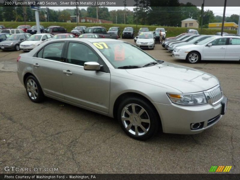 Silver Birch Metallic / Light Stone 2007 Lincoln MKZ AWD Sedan