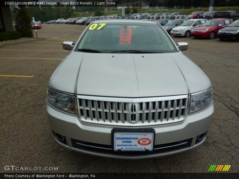 Silver Birch Metallic / Light Stone 2007 Lincoln MKZ AWD Sedan