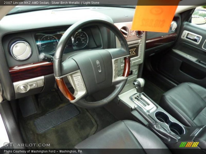 Silver Birch Metallic / Light Stone 2007 Lincoln MKZ AWD Sedan