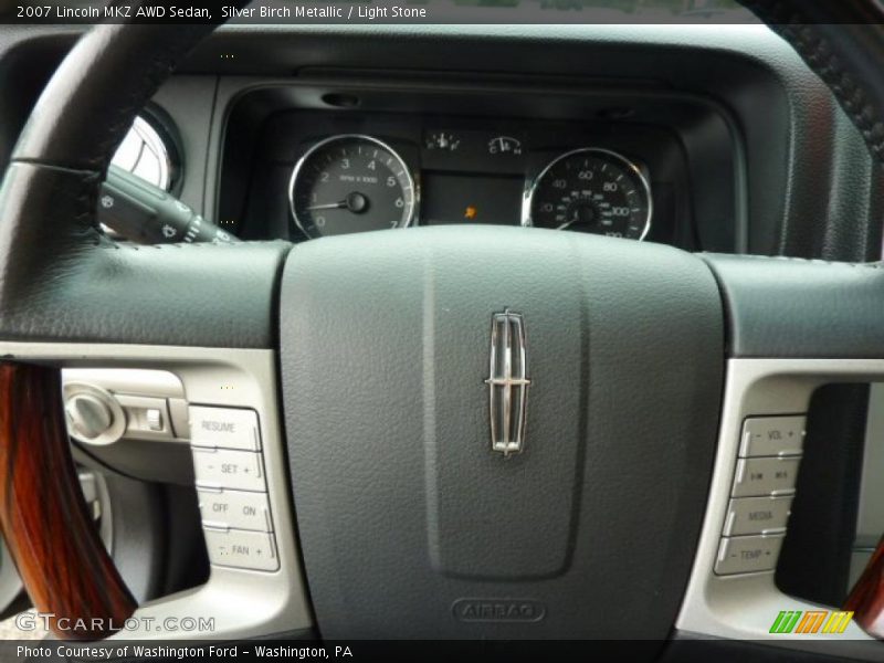 Silver Birch Metallic / Light Stone 2007 Lincoln MKZ AWD Sedan