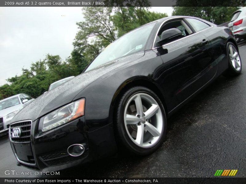 Brilliant Black / Black 2009 Audi A5 3.2 quattro Coupe