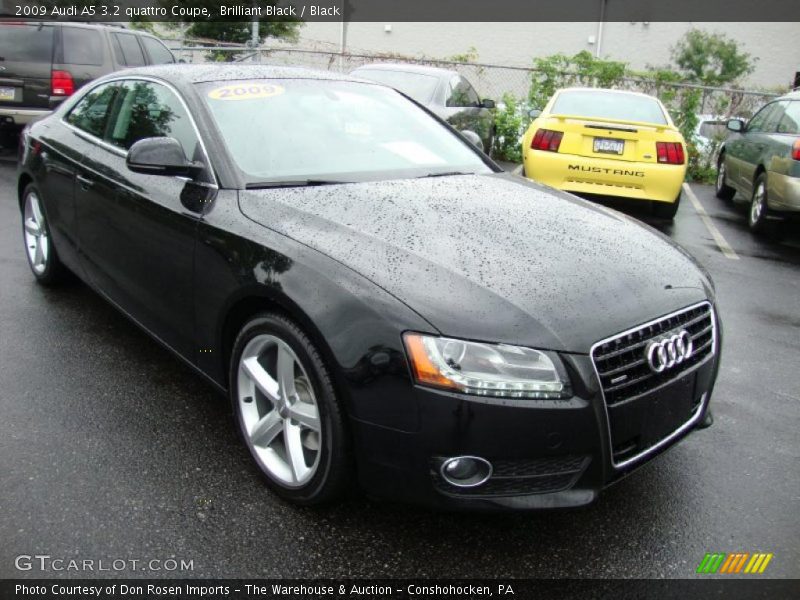 Brilliant Black / Black 2009 Audi A5 3.2 quattro Coupe