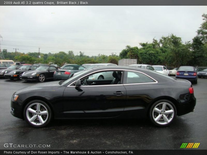Brilliant Black / Black 2009 Audi A5 3.2 quattro Coupe