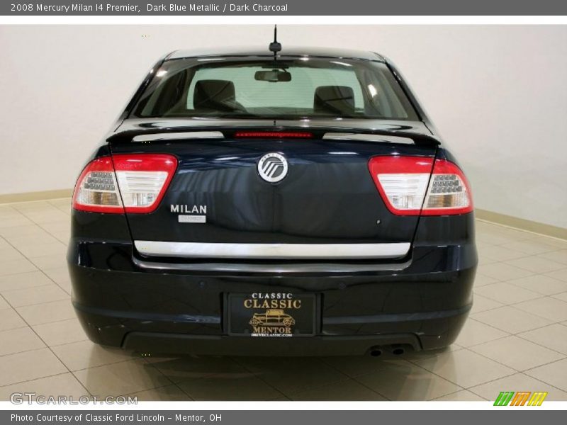 Dark Blue Metallic / Dark Charcoal 2008 Mercury Milan I4 Premier