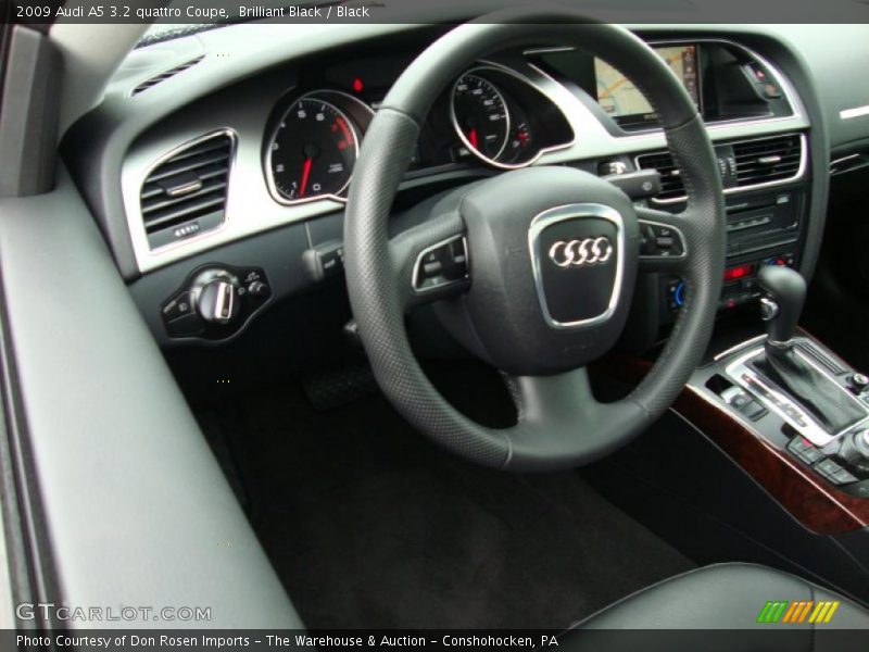 Brilliant Black / Black 2009 Audi A5 3.2 quattro Coupe