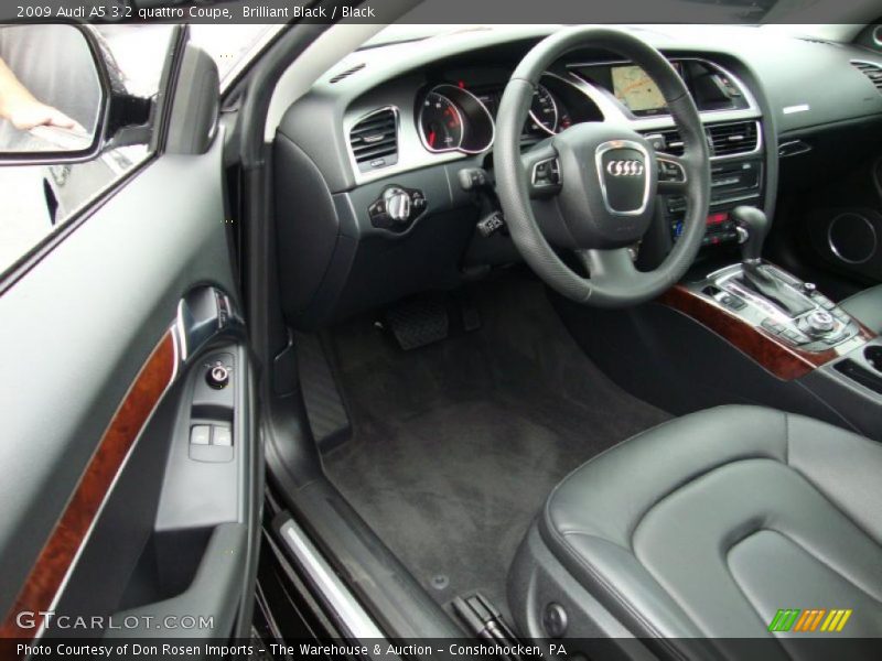 Brilliant Black / Black 2009 Audi A5 3.2 quattro Coupe