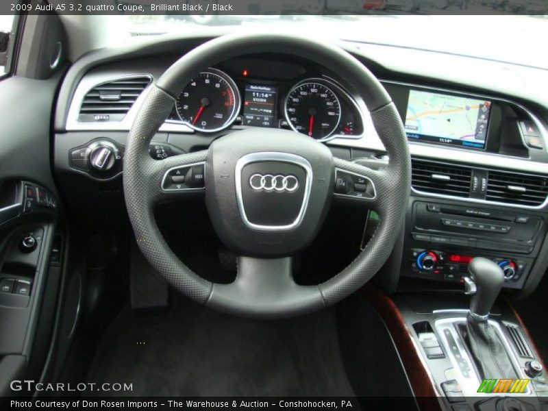 Brilliant Black / Black 2009 Audi A5 3.2 quattro Coupe