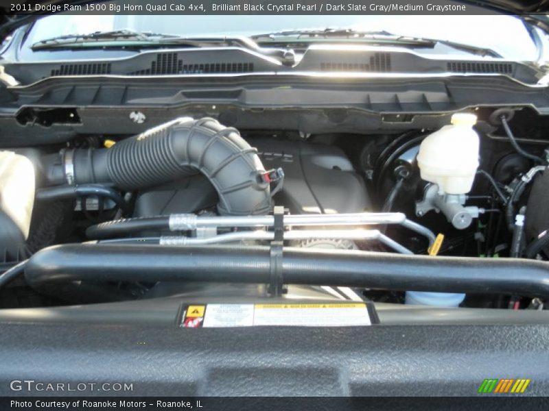 Brilliant Black Crystal Pearl / Dark Slate Gray/Medium Graystone 2011 Dodge Ram 1500 Big Horn Quad Cab 4x4