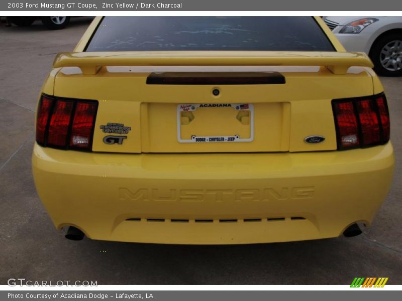 Zinc Yellow / Dark Charcoal 2003 Ford Mustang GT Coupe