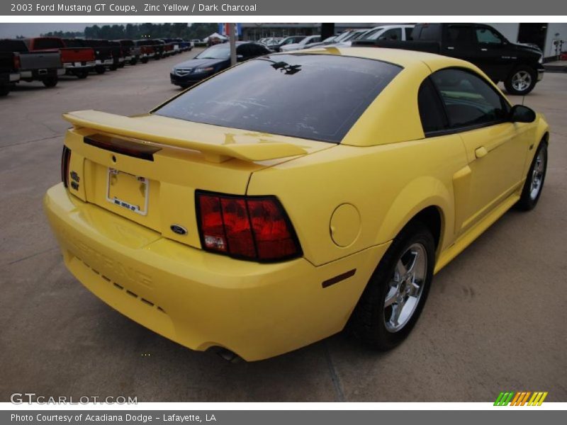 Zinc Yellow / Dark Charcoal 2003 Ford Mustang GT Coupe