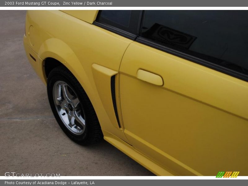 Zinc Yellow / Dark Charcoal 2003 Ford Mustang GT Coupe