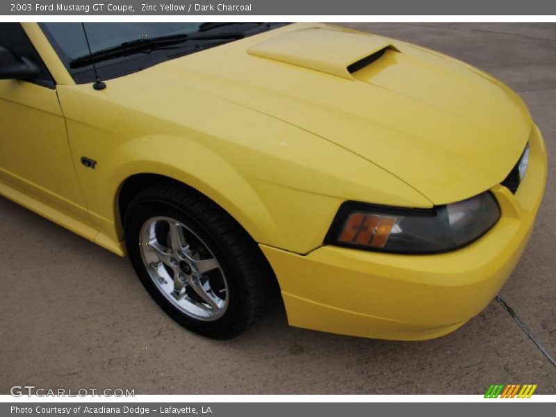 Zinc Yellow / Dark Charcoal 2003 Ford Mustang GT Coupe