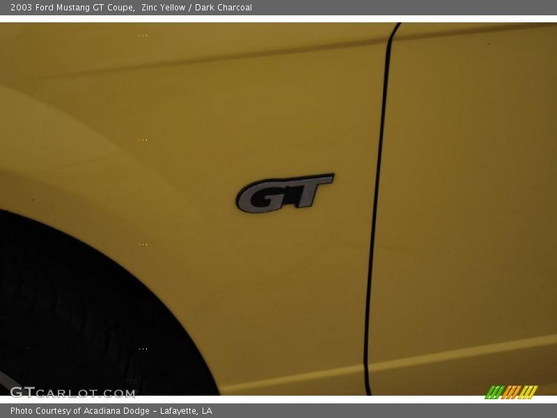 Zinc Yellow / Dark Charcoal 2003 Ford Mustang GT Coupe