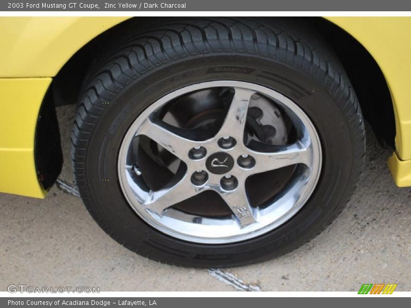 Zinc Yellow / Dark Charcoal 2003 Ford Mustang GT Coupe