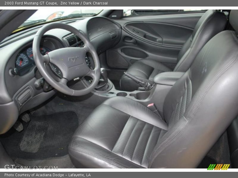 Zinc Yellow / Dark Charcoal 2003 Ford Mustang GT Coupe
