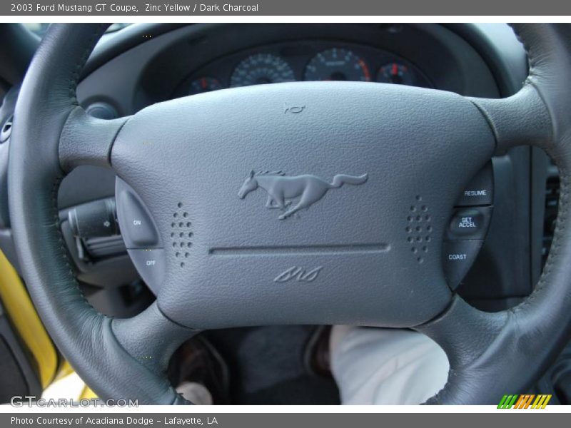 Zinc Yellow / Dark Charcoal 2003 Ford Mustang GT Coupe