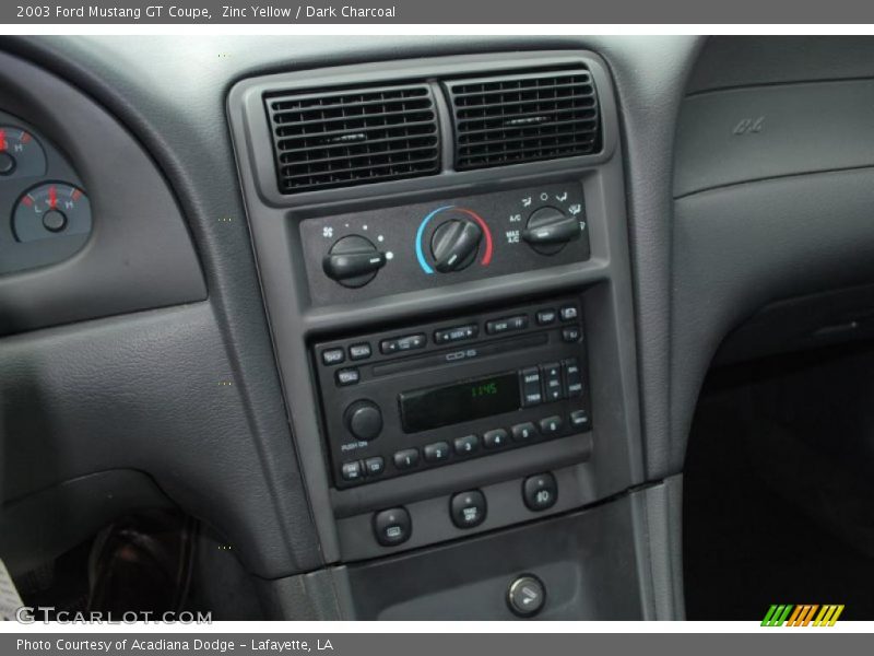 Zinc Yellow / Dark Charcoal 2003 Ford Mustang GT Coupe