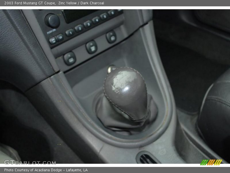 Zinc Yellow / Dark Charcoal 2003 Ford Mustang GT Coupe