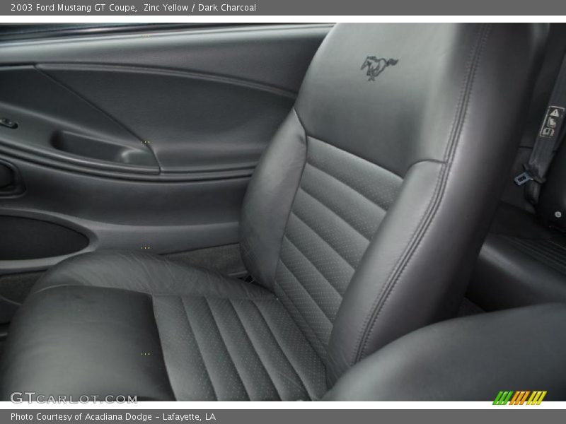 Zinc Yellow / Dark Charcoal 2003 Ford Mustang GT Coupe