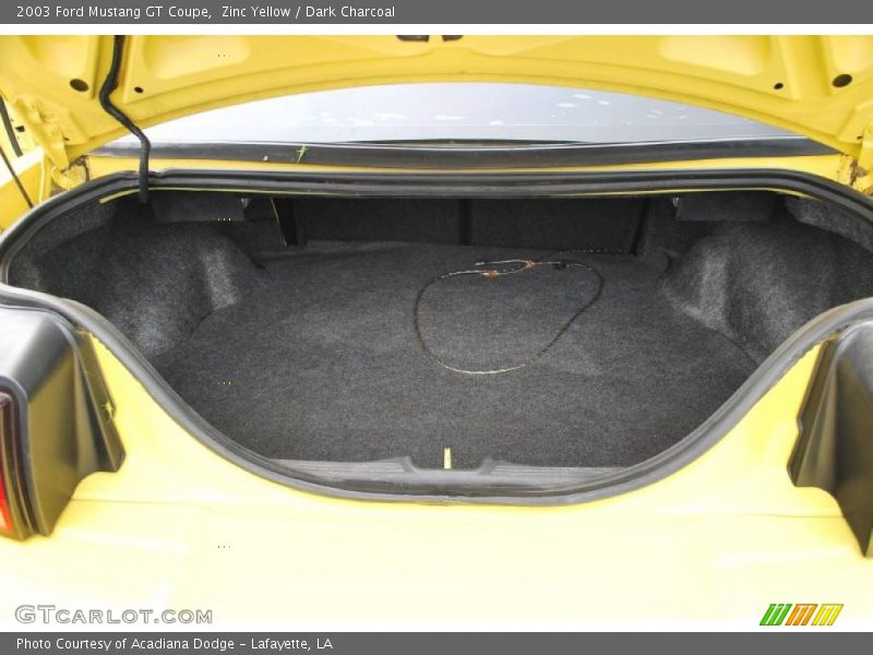 Zinc Yellow / Dark Charcoal 2003 Ford Mustang GT Coupe