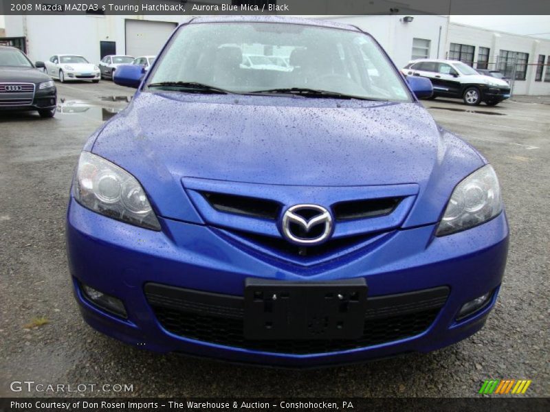Aurora Blue Mica / Black 2008 Mazda MAZDA3 s Touring Hatchback
