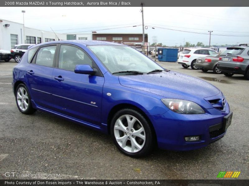 Aurora Blue Mica / Black 2008 Mazda MAZDA3 s Touring Hatchback