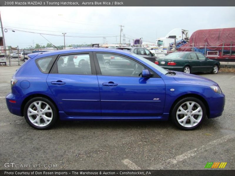 Aurora Blue Mica / Black 2008 Mazda MAZDA3 s Touring Hatchback