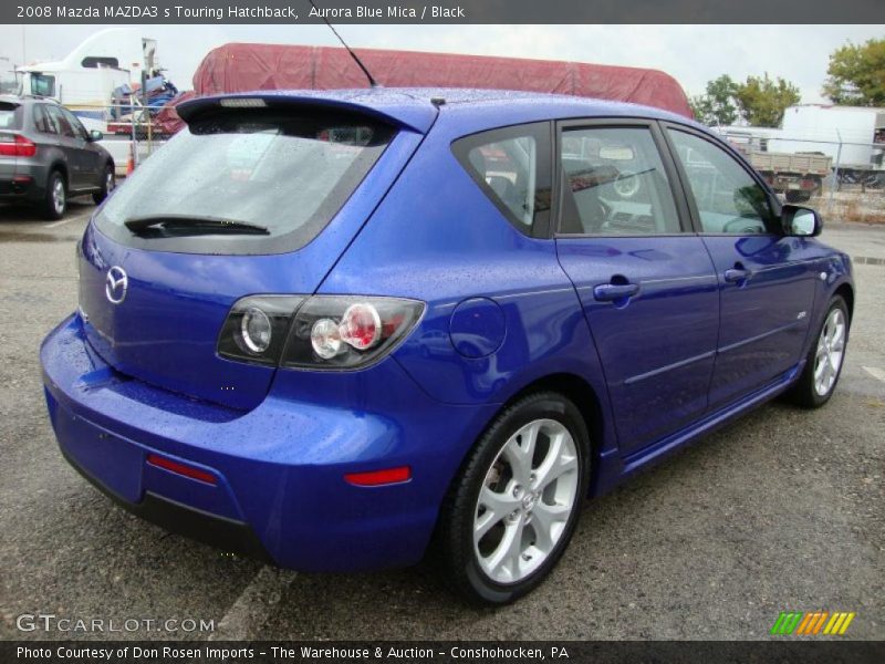 Aurora Blue Mica / Black 2008 Mazda MAZDA3 s Touring Hatchback