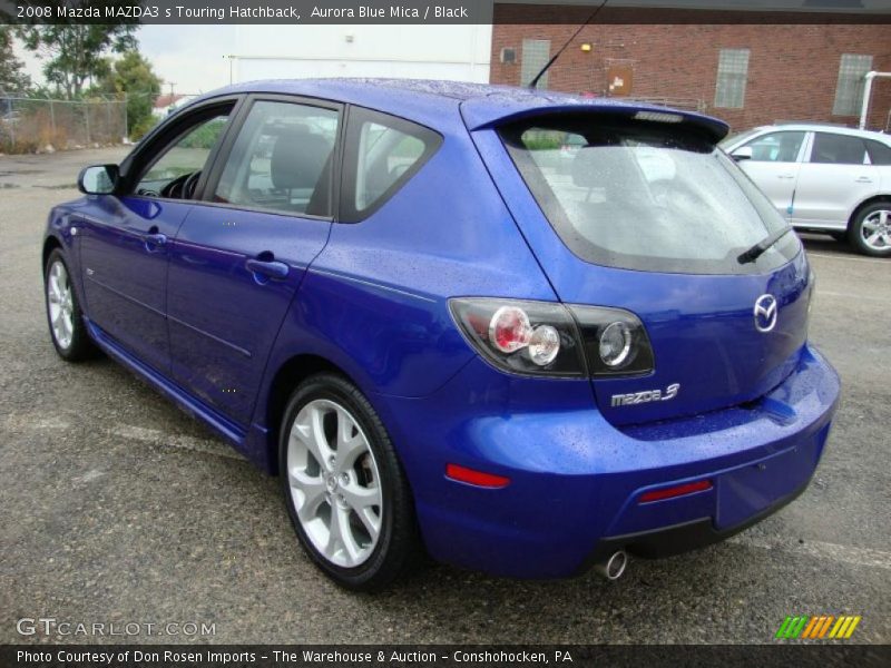 Aurora Blue Mica / Black 2008 Mazda MAZDA3 s Touring Hatchback