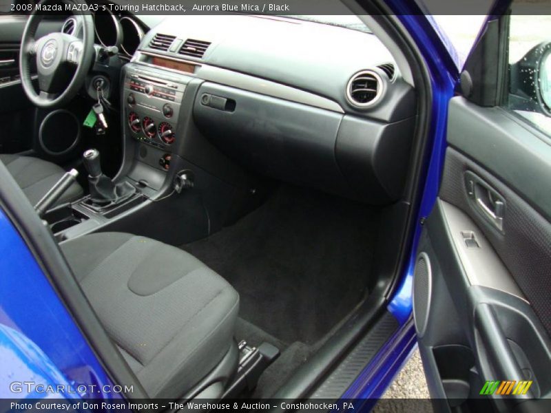Aurora Blue Mica / Black 2008 Mazda MAZDA3 s Touring Hatchback