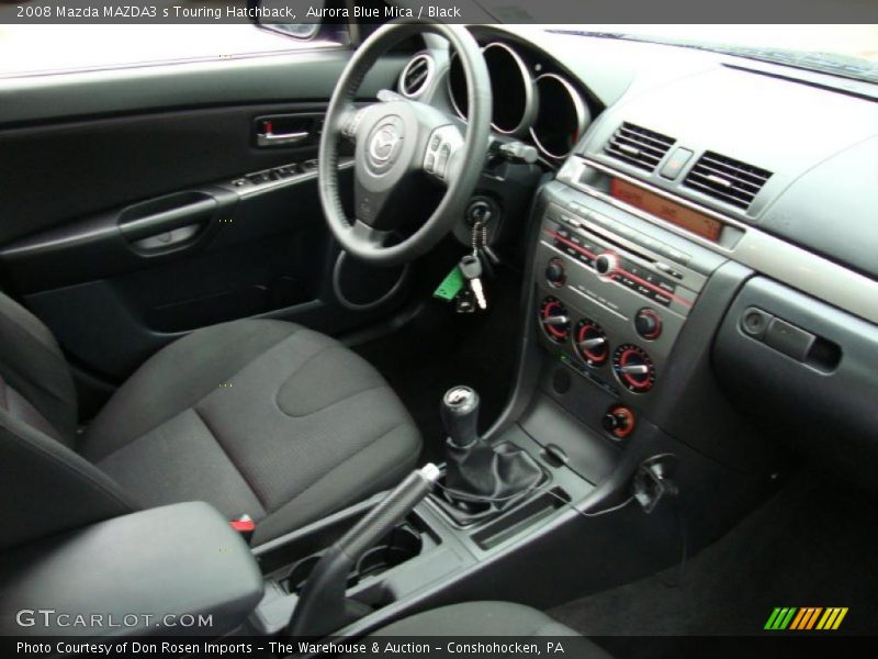 Aurora Blue Mica / Black 2008 Mazda MAZDA3 s Touring Hatchback