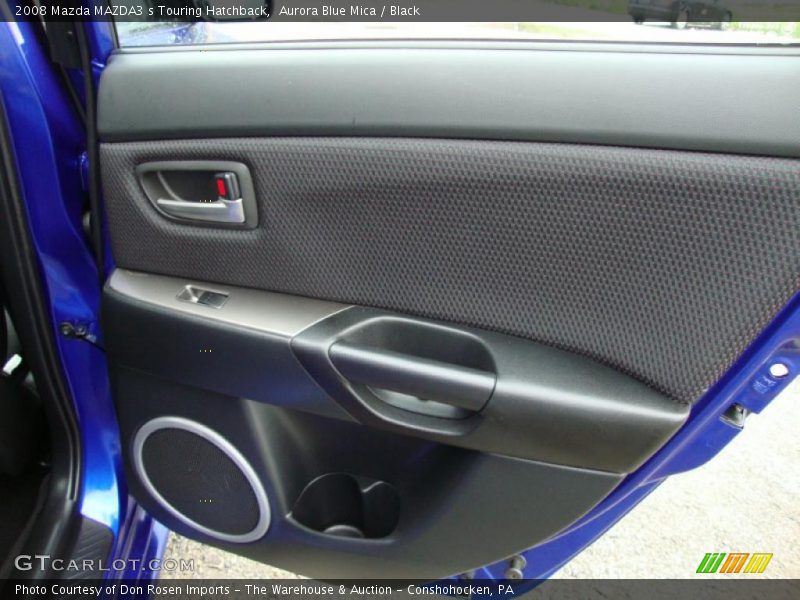 Aurora Blue Mica / Black 2008 Mazda MAZDA3 s Touring Hatchback