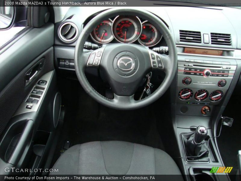 Aurora Blue Mica / Black 2008 Mazda MAZDA3 s Touring Hatchback