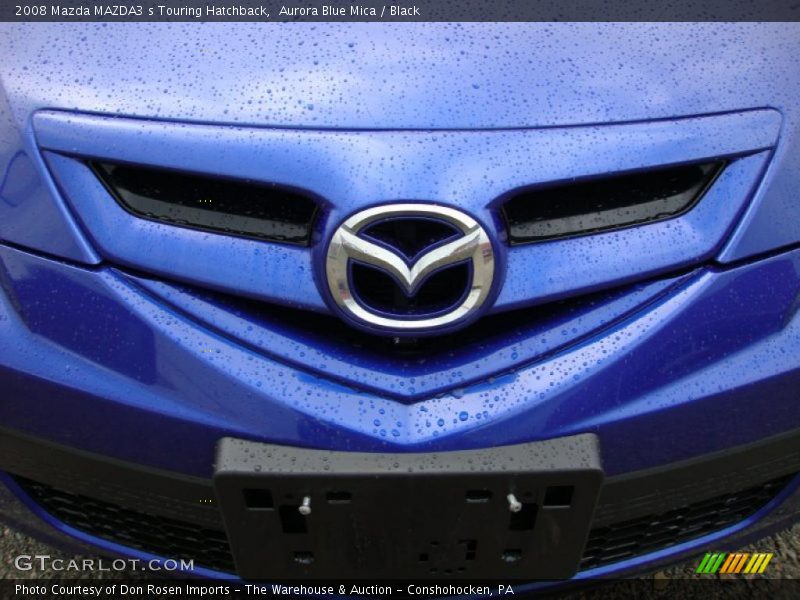 Aurora Blue Mica / Black 2008 Mazda MAZDA3 s Touring Hatchback