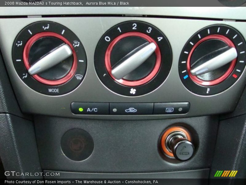 Aurora Blue Mica / Black 2008 Mazda MAZDA3 s Touring Hatchback