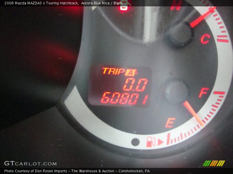 Aurora Blue Mica / Black 2008 Mazda MAZDA3 s Touring Hatchback