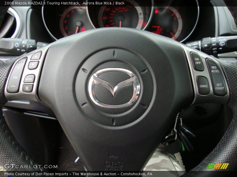 Aurora Blue Mica / Black 2008 Mazda MAZDA3 s Touring Hatchback