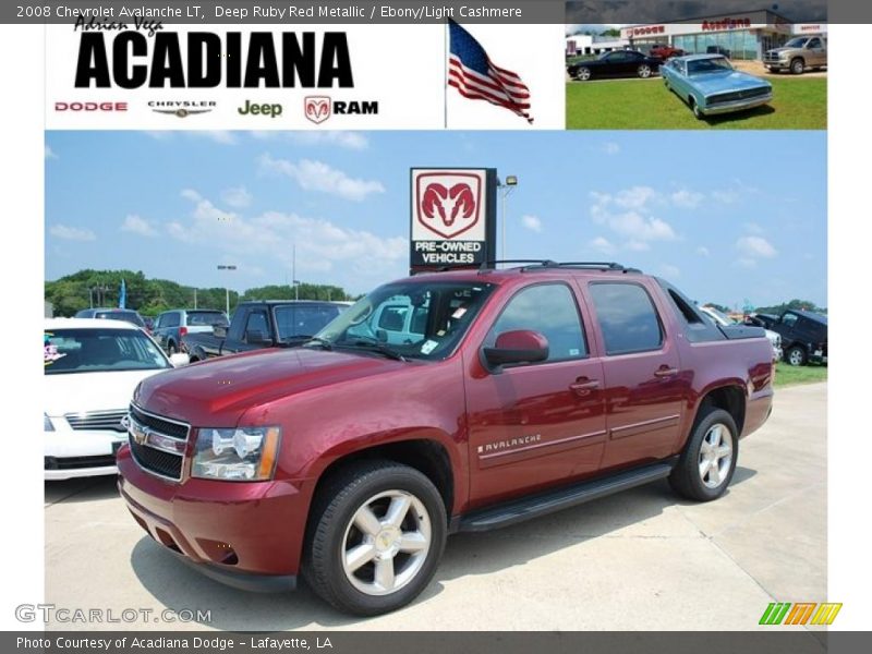 Deep Ruby Red Metallic / Ebony/Light Cashmere 2008 Chevrolet Avalanche LT