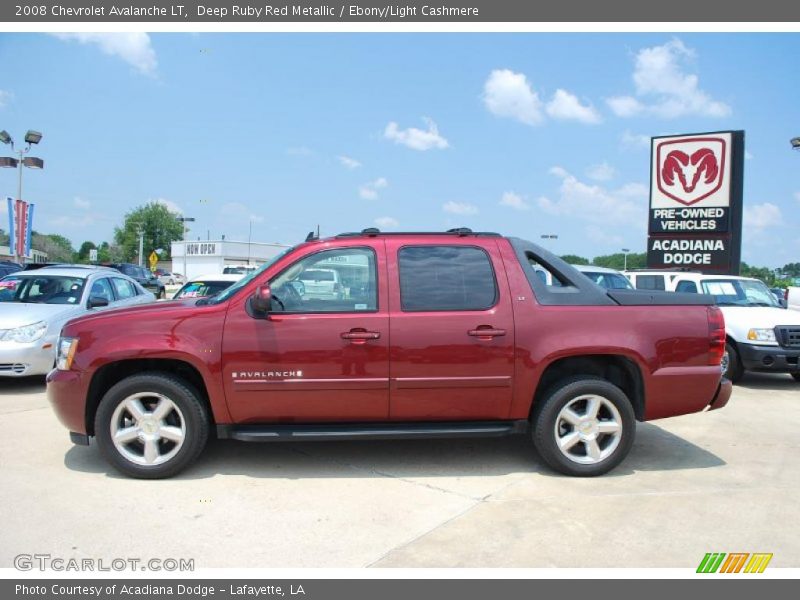 Deep Ruby Red Metallic / Ebony/Light Cashmere 2008 Chevrolet Avalanche LT